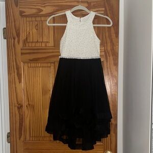 Speechless Black and White Formal Kids Dress